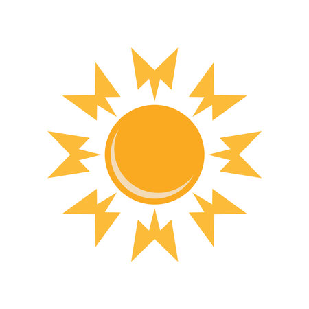 Solar energy logo icon design templateのイラスト素材