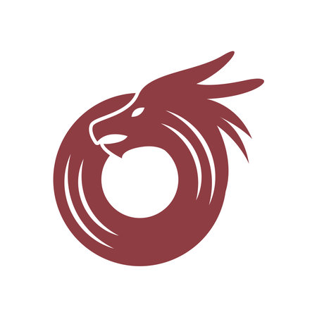 Dragon logo icon design templateのイラスト素材