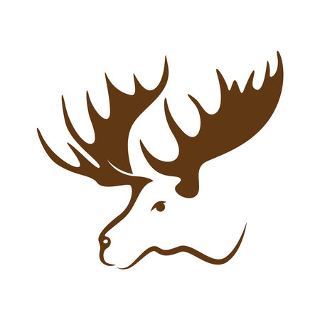 Moose icon image design templateのイラスト素材