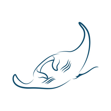 Stingray icon logo design templateのイラスト素材
