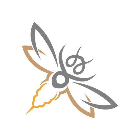 Bee icon logo design templateのイラスト素材