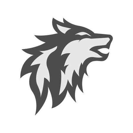 Wolf icon logo design templateのイラスト素材
