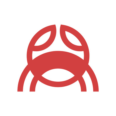 Crabs logo icon design templateのイラスト素材