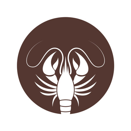 Lobster icon logo design templateのイラスト素材