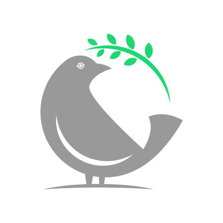 Pigeons logo icon design templateのイラスト素材