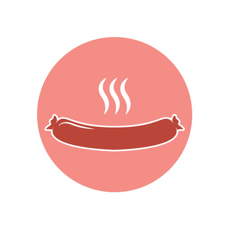 Hotdog food icon logo design templateのイラスト素材