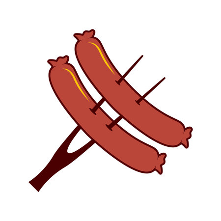 Hotdog food icon logo design templateのイラスト素材