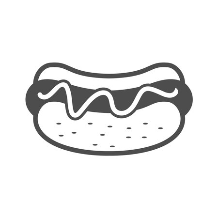 Hotdog food icon logo design templateのイラスト素材
