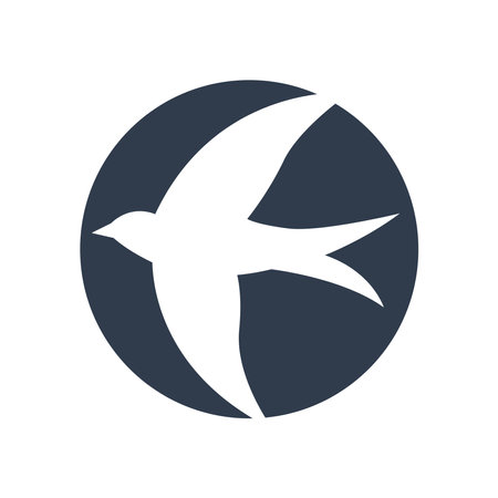 Swallowtail bird logo icon design templateのイラスト素材