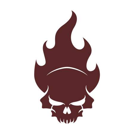 Skull icon logo design templateのイラスト素材