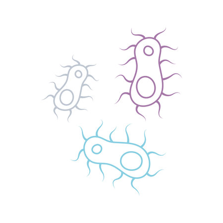 Germs and bacteria icon design templateのイラスト素材