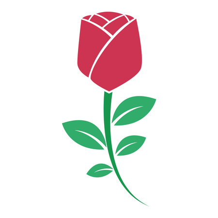 Beautiful red rose icon design templateのイラスト素材