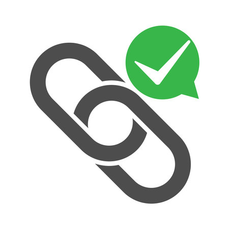 Approved hyperlink chain symbolのイラスト素材