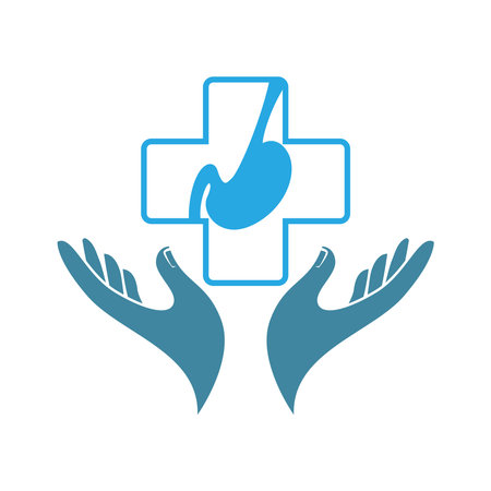 Stomach Health Medical Icon Design Templateのイラスト素材