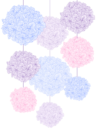 Floral pom-pomsのイラスト素材