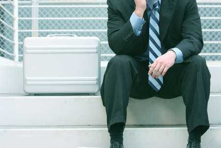 business man taking a breakの写真素材