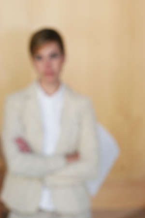Business woman out of focus and with attitudeの写真素材