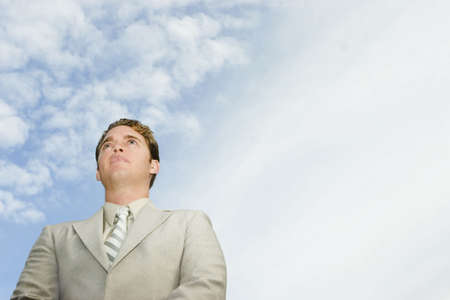 Businessman looking toward the futureの写真素材