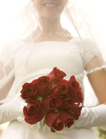 Bride with rosesの写真素材