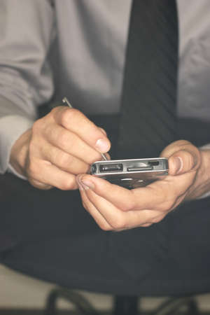 PDA businessmanの写真素材