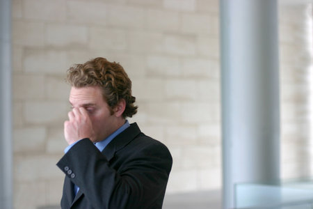 Business man is stressed outの写真素材