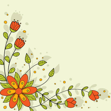 Bright Floral Background. のイラスト素材