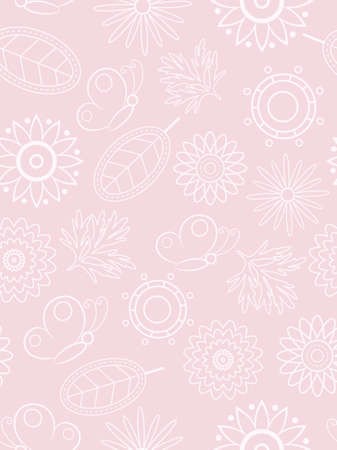 Pink floral seamless.のイラスト素材