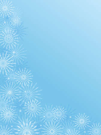 Blue Christmas background with snowflakes.  illustration.のイラスト素材
