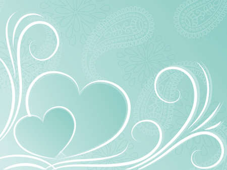 Blue background with hearts のイラスト素材