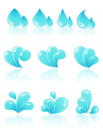 The set of water icons. のイラスト素材