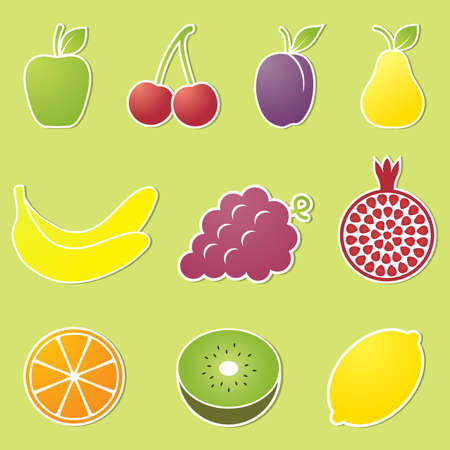 Fruit icons. Vector illustration.のイラスト素材