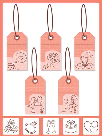 Love tags. Vector.のイラスト素材