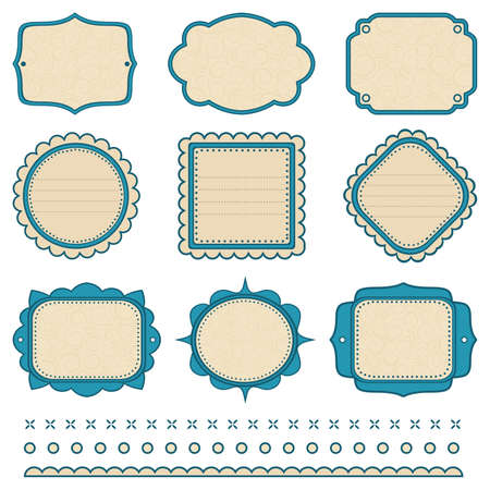 Set of frames. Vector illustration.のイラスト素材