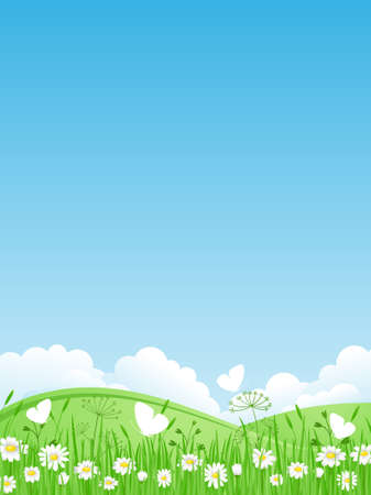 Summer landscape. Vector illustration.のイラスト素材