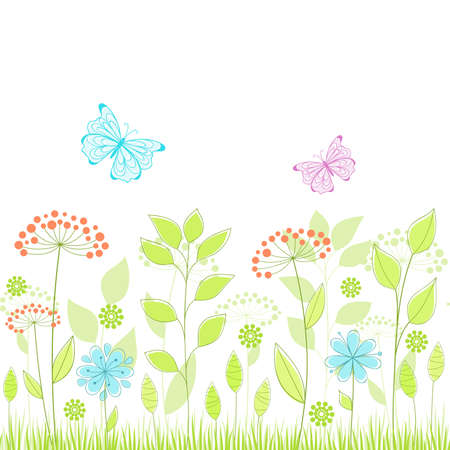 Floral background. Vector illustration.のイラスト素材