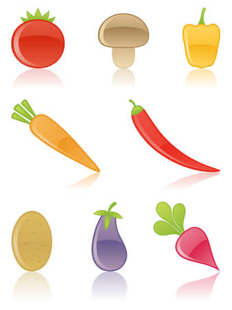 Vegetable icons. Vector illustration.のイラスト素材