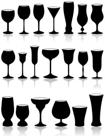 Set of glass. Vector illustration.のイラスト素材