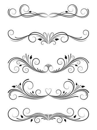 Floral design elements.のイラスト素材