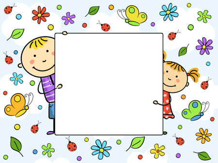 Children's frame. Vector illustration.のイラスト素材