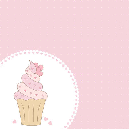 Cupcake. Vector illustration.のイラスト素材