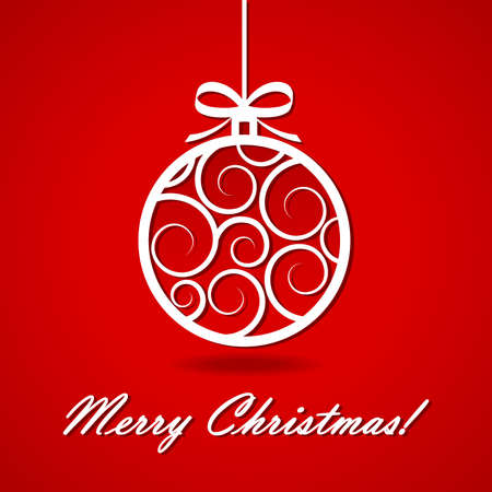 Christmas background with ball. Vector illustration.のイラスト素材