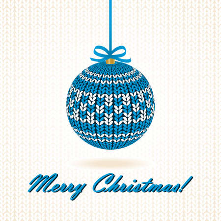 Knitted Christmas Ball. のイラスト素材
