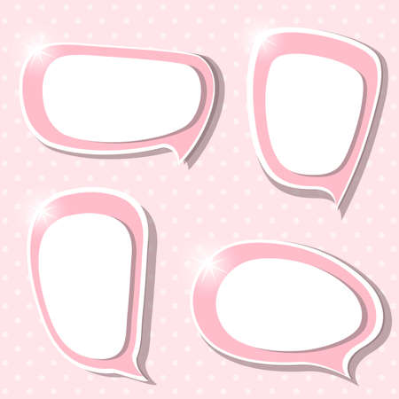 A set of Pink frames illustration.のイラスト素材