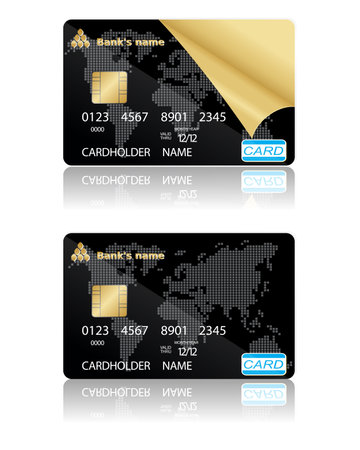 Two template for credit cards. のイラスト素材