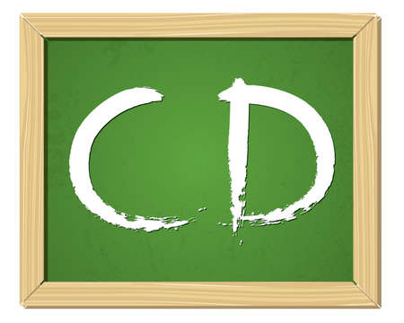 The alphabet on the blackboardのイラスト素材