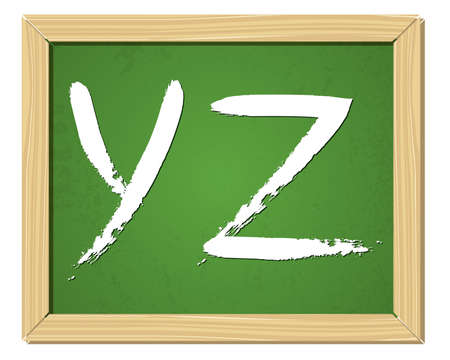 The alphabet on the blackboardのイラスト素材