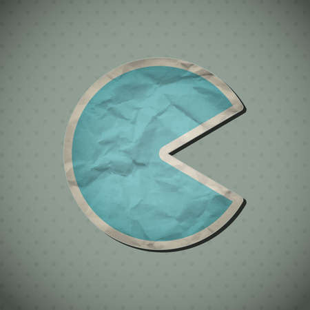 Paper alphabet in retro style. Vector illustration. Eps10.のイラスト素材