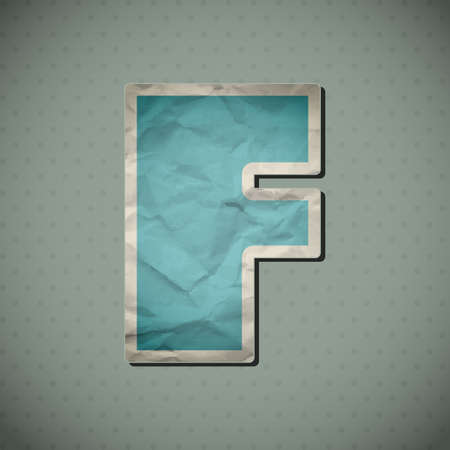 Paper alphabet in retro style. Vector illustration. Eps10.のイラスト素材