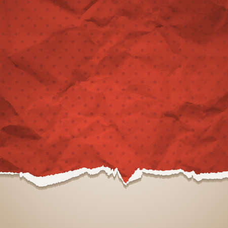 The crumpled  torn paper background . Vector background. Eps10.のイラスト素材