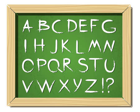 The alphabet on the blackboard. のイラスト素材